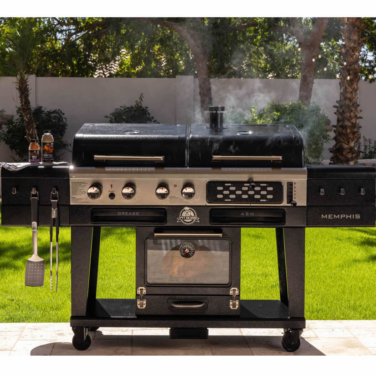 Pit Boss Memphis 2.0 Ultimate Combo Gas and Charcoal BBQ Smoker PBMEMU2