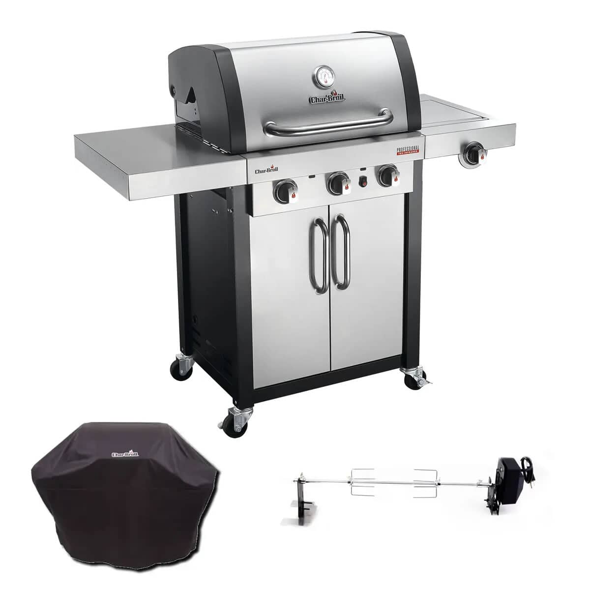 Char Broil Professional 3400 Steel Gas BBQ Promo Pack 140736P