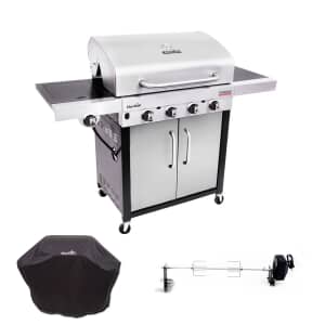 Char-Broil Performance 440 Steel Gas BBQ With Cover And Rotisserie Pack