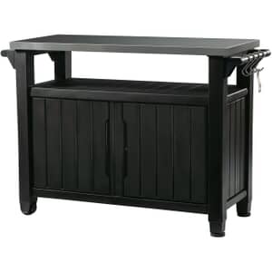Keter Outdoor Kitchen Unity Double BBQ Table - Anthracite