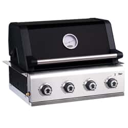Outback Jupiter 4 Burner Hybrid Gas and Charcoal Built in BBQ Black