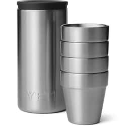 Yeti Rambler Shot Glasses and Case Stainless Steel
