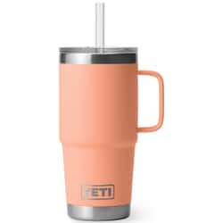 Yeti Rambler 25 Oz Straw Mug Lowcountry Peach