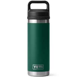 Yeti Rambler 18 Oz Bottle Chug Cap Black Forest Green