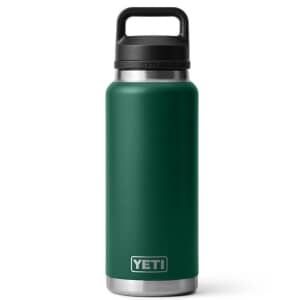 Yeti Rambler 36 Oz Bottle Chug Black Forest Green