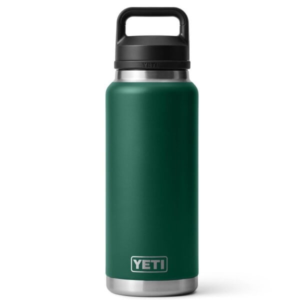 Yeti Rambler 36 Oz Bottle Chug Black Forest Green