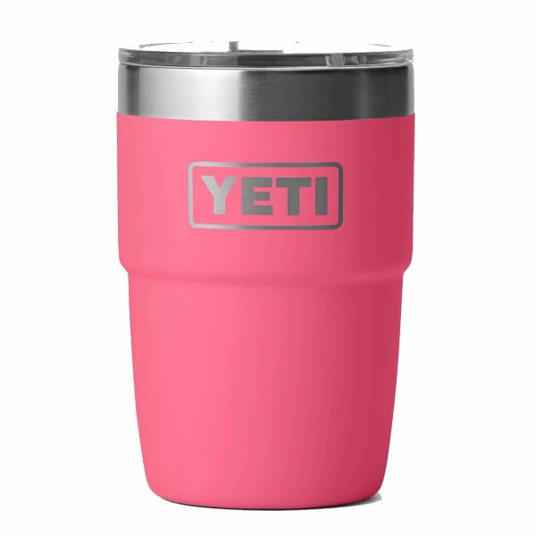 Yeti Rambler 8 Oz Stackable Cup Tropical Pink with Ceramic Lining