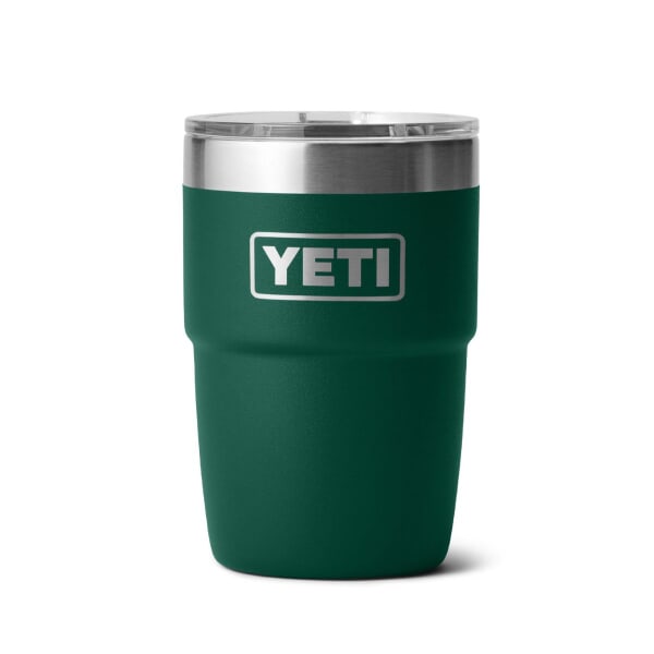 Yeti Rambler 8 Oz Cup Black Forest Green with Ceramic Lining