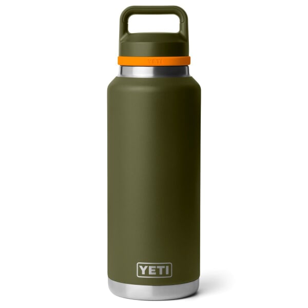 Yeti Rambler 46 Oz Chug Bottle Olive And King Crab Orange