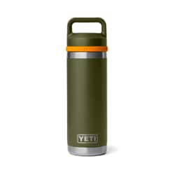 Yeti Rambler 18 Oz Chug Bottle Olive And King Crab Orange