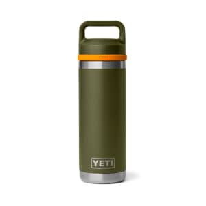 Yeti Rambler 18 Oz Chug Bottle Olive And King Crab Orange