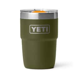 Yeti Rambler 8 Oz Stackable Cup with Ceramic Lining Olive And King Crab Orange