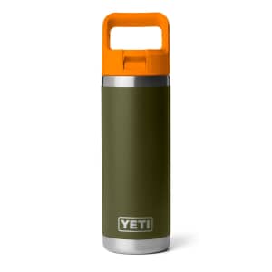 Yeti Rambler 18 Oz Straw Bottle Olive And King Crab Orange