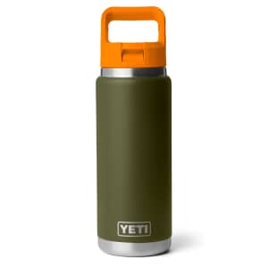 Yeti Rambler 26 Oz Colour Straw Bottle Olive And King Crab Orange
