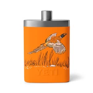 Yeti Rambler 7 Oz Hip Flask Upland Bird King Crab Orange