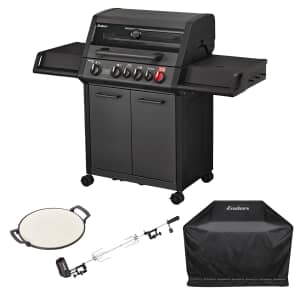 Enders Monroe Pro 4 SIK Turbo Shadow Barbecue With FREE Cover, Rotisserie And Pizza Stone