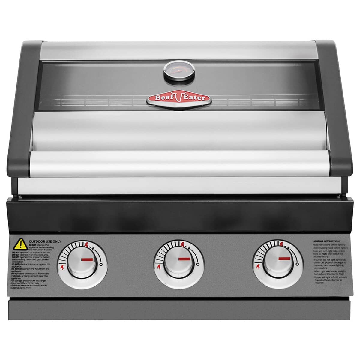 BeefEater Discovery 1600E Series Dark 3 Burner Built In Gas BBQ BBG1630DAE BBQ World