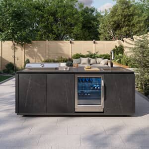 Buschbeck Derby Outdoor Kitchen Island In Grey