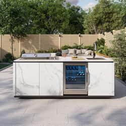 Buschbeck Derby Outdoor Kitchen Island - White
