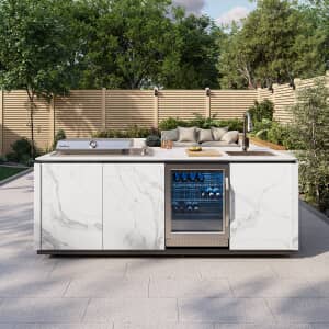 Buschbeck Derby Outdoor Kitchen Island - White