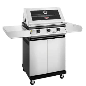 BeefEater Discovery 1200S Series 3 Burner And Side Burner Trolley Gas BBQ
