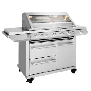 BeefEater Signature 7000 Series Premium 5 Burner And Side Burner Trolley Gas BBQ