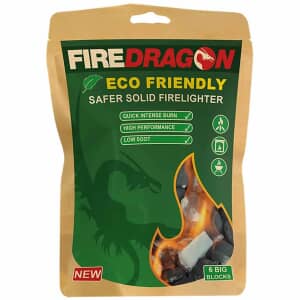 Fire Dragon Safer Solid Fuel Barbecue Firelighter - 6 Big Block Pouch