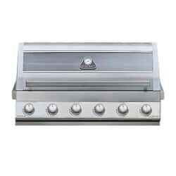 Grillstream Gourmet 6 Burner Built in Stainless Steel Hybrid BBQ with Side Burner