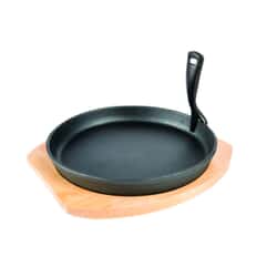 Grill Guru Cast Iron Cooking Plate And Holder