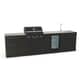 GRLLR Outdoor Kitchen 4 Burner Gas BBQ With Sink | Fridge | Storage 1