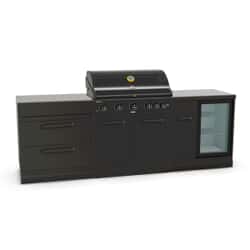 GRLLR Outdoor Kitchen 5 Burner Gas BBQ With Fridge And Storage