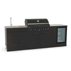 GRLLR Outdoor Kitchen 5 Burner Gas BBQ With Sink And Fridge