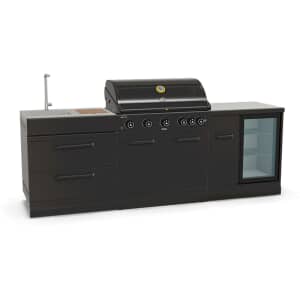 GRLLR Outdoor Kitchen 5 Burner Gas BBQ With Sink And Fridge