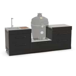 GRLLR Outdoor Kitchen Kamado Console With Sink And Storage