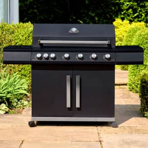 Grillstream Stealth 6 Burner with Side Burner - Matt Black