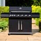 Grillstream Stealth 6 Burner with Side Burner - Matt Black
