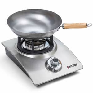 Hot Wok Silver Line Gas Stove - 4.5 kW  PLUS FREE Hot Wok Paella Pan 30cm  Worth 59