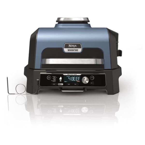 Ninja Woodfire Pro Connect XL Electric BBQ Grill and Smoker Blue/ Black