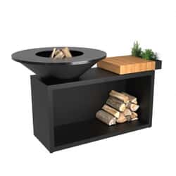 OFYR Island Black 100 Teak Wood Outdoor Cooking Unit