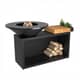 OFYR Island Black 100 Teak Wood Outdoor Cooking Unit