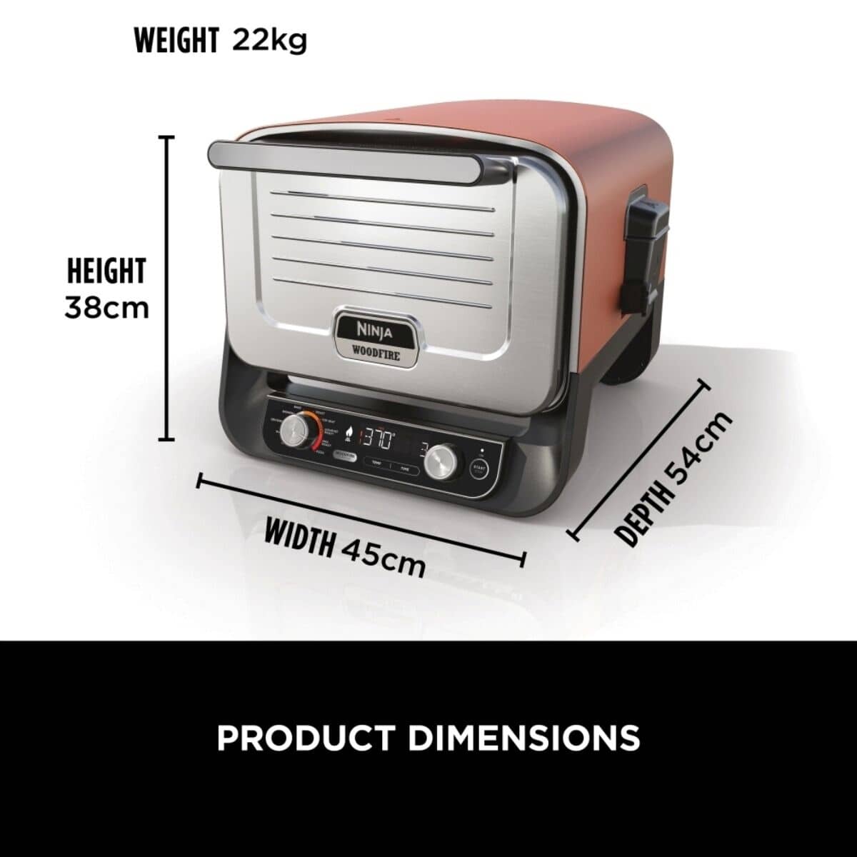 Ninja Woodfire Electric Outdoor Oven Terracotta Body/ Steel Door