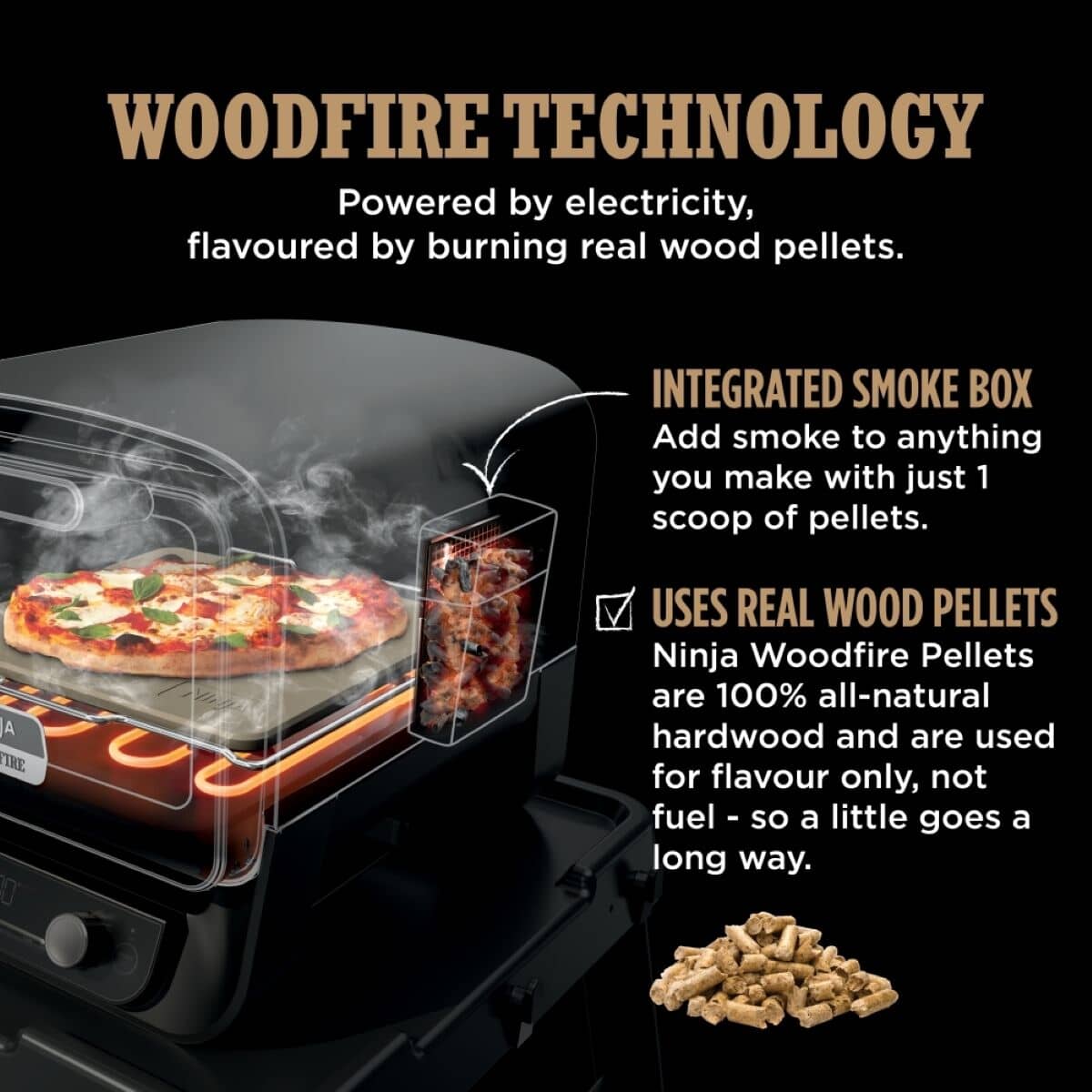 Ninja Woodfire Electric Outdoor Oven Terracotta Body/ Steel Door