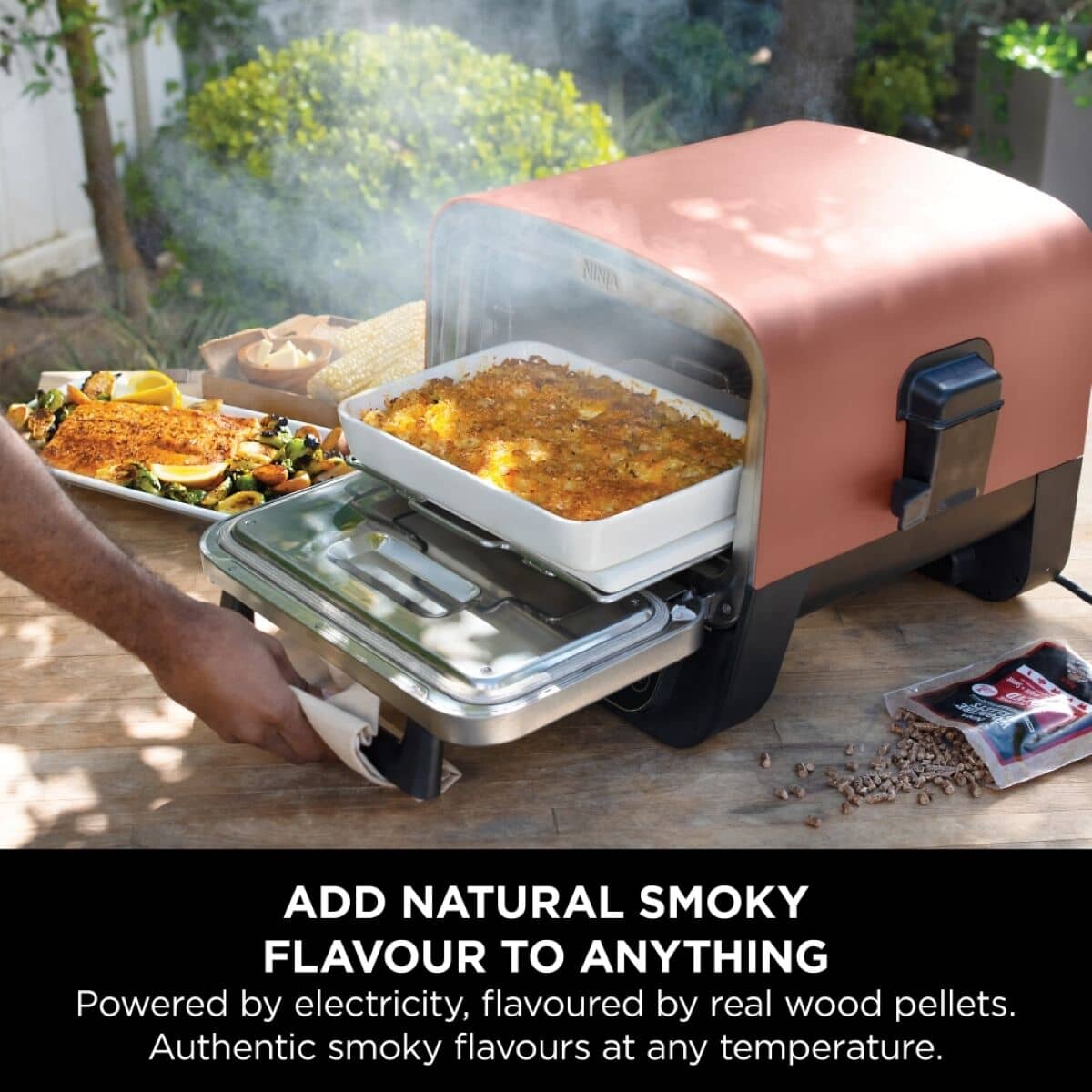 Ninja Woodfire Electric Outdoor Oven Terracotta Body/ Steel Door