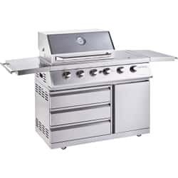 Outback 2025 Signature II 4 Burner Hybrid - Stainless Steel with MCS - OUT370759 with cover and rotisserie