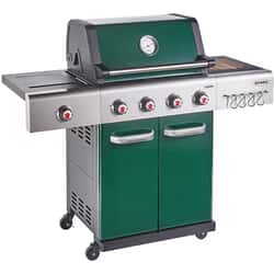 Outback Jupiter 4 Burner Hybrid - Green with Chopping Board