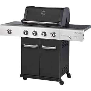 Outback Gourmet 4 Burner Hybrid Gas and Charcoal BBQ - Black - OUT370793