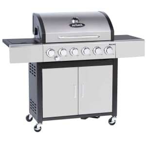 Outback Mercury 6 Burner Gas BBQ Stainless Steel