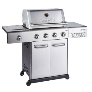 Outback New Jupiter 4 Burner Hybrid  Stainless Steel Gas BBQ with Utility Basket | Cover | Accessories