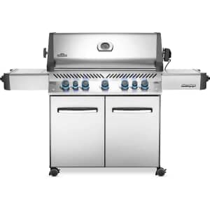 Napoleon Prestige P665 Stainless Steel Gas BBQ - INCLUDES COVER AND ROTISSERIE