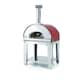 Fontana Mangiafuoco Wood Pizza Oven Including Trolley - Rosso